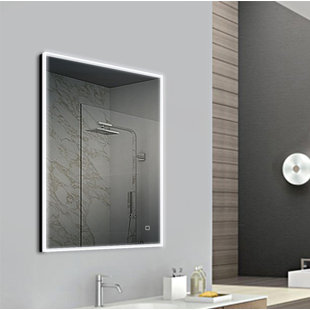 LTL LIGHTED IMPRESSIONS Beacon Rectangle LED Metal Wall Mirror