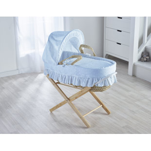 KINDER VALLEY Palm Moses Basket with Bedding and Stand