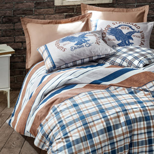 SUSSEXHOME DUVET COVER Cotton Sateen Duvet Cover Set