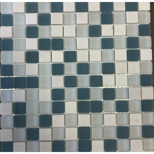 BELLA VIA 1" x 1" Natural Stone/Glass Grid Mosaic Wall & Floor Tile
