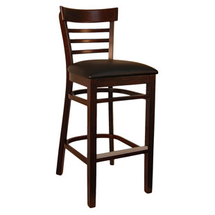 H&D RESTAURANT SUPPLY, INC. Upholstered Counter Stool with Solid Wood Frame