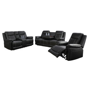 CHANGHE TRADING INC 3 Piece Faux Leather Reclining Living Room Set