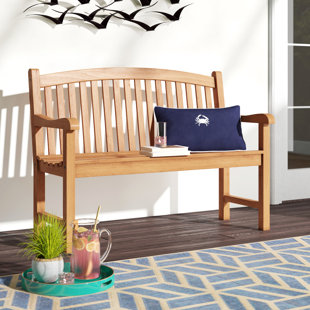 HIGHLAND DUNES Senecal Teak Outdoor Bench