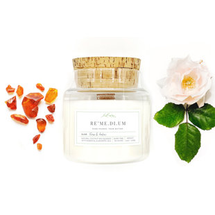 REMEDIUM Rose & Amber Scented Jar Candle