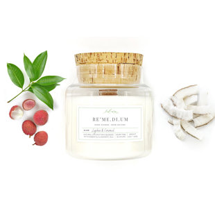 REMEDIUM Lychee & Coconut Scented Jar Candle