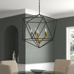 HINKLEY Astrid 5 - Light Candle Style Geometric Chandelier
