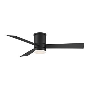 WAC LIMITED FANS 52" San Francisco 3 - Blade Indoor/Outdoor Smart Flush Mount Ceiling Fan with Remote Control and Dimmable LED Light Kit Included