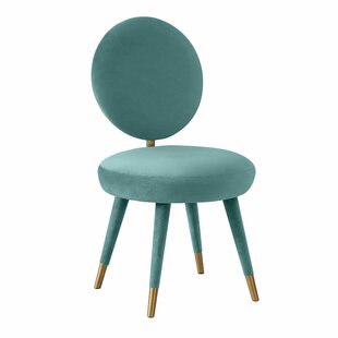 EVERLY QUINN Halley Velvet King Louis Back Side Chair