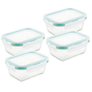 LOCKNLOCK Purely Better™ Glass Food Storage - Set of 4 Containers and 4 Lids (Set of 4)