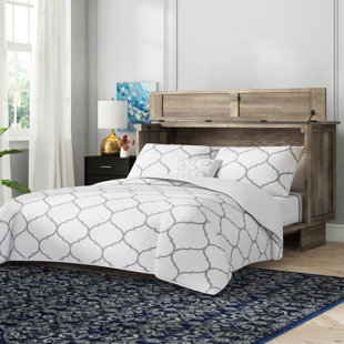 PYPER MARKETING LLC Bristol Queen Storage Murphy Bed with Mattress and Power Outlets