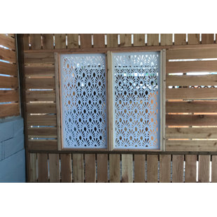 VIMA (PineApples) Decorative Wall Panel - 48"L x 24"W, White Color PVC Board Panel with Private Screen Fence Design for Home Renovation & Wall Décor