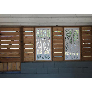 VIMA (Bubbles) Decorative Wall Panel - 48"L x 24"W, White Color PVC Board Panel with Private Screen Fence Design for Home Renovation & Wall Décor