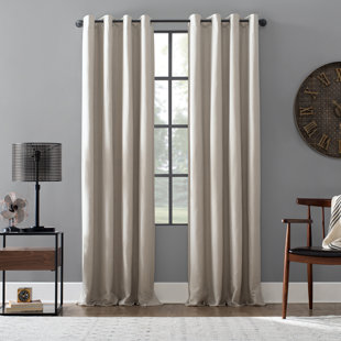 EIDER & IVORY™ Colt Linen Blend 100% Blackout Grommet Curtain Panel