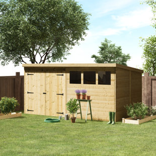 EMPIRE SHEDS LTD 14 Ft. W x 8 Ft. D Shiplap Pent Wooden Shed