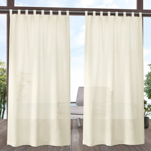 AMALGAMATED TEXTILES Polyester Semi Sheer Curtain Pair (Set of 2)