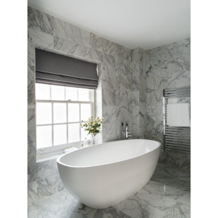 VICTORIA + ALBERT Barcelona 70.25" x 33.63" Freestanding Soaking Bathtub in Volcanic Limestone with No Overflow Hole