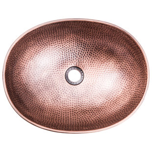 Belfry Bathroom Brielle 460mm L x 400mm W Brown Copper Oval Sink