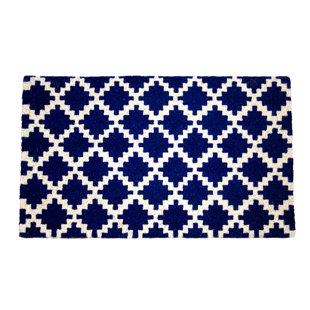 FAIRMONT PARK Gilbertson Navy Trellis Doormat