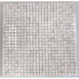 TILE CLUB 1" x 1" Marble Grid Mosaic Wall & Floor Tile