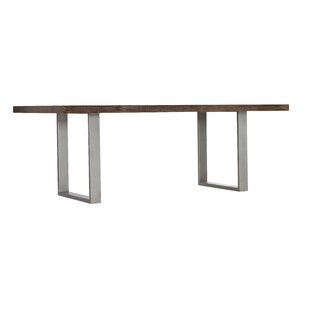 BERNHARDT Draper Solid Wood Top Metal Base Dining Table