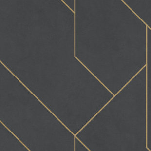 GALERIE WALLCOVERINGS Exposed Geometric Three Dimensional Metallic Lines 33' L x 21" W Wallpaper Roll