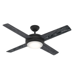 HUNTER FAN 52" Marconi 4 - Blade Standard Ceiling Fan with Wall Control and Light Kit Included