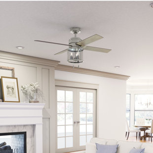 17 STORIES 52" Astwood 4 - Blade Standard Ceiling Fan with Pull Chain and Light Kit Included