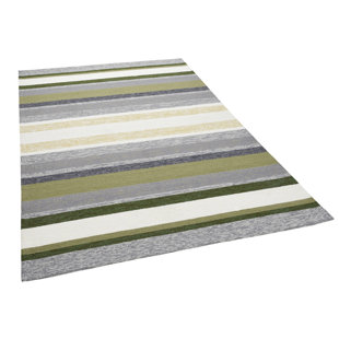 GINO FALCONE Handgefertigter Innen/Außen-Teppich Rosetta in Grau/Beige