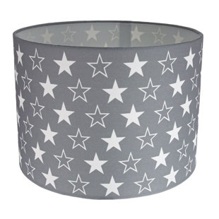 HARRIET BEE 18cm H x 25cm W Cotton Drum Lamp Shade ( Screw On ) in Grey