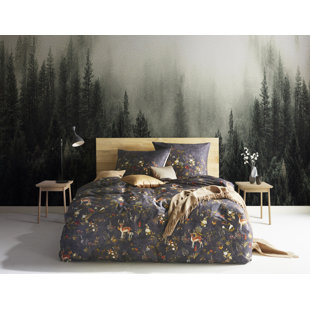 FLEURESSE Bed Art S Cotton Floral Duvet Cover Set with Pillow Shams