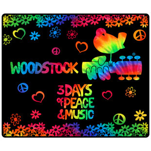 RAMATEX INTERNATIONAL Woodstock 3 Days Tie Dye Throw