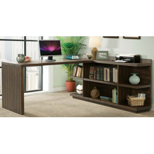 RIVERSIDE FURNITURE L-Shaped Solid Wood Base Writing Desk