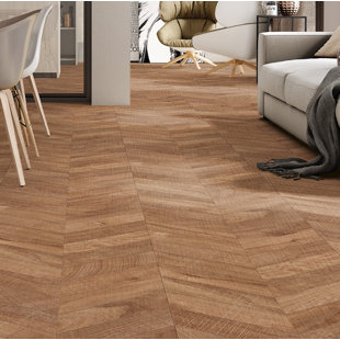 MIRRELLA 23.62" x 47.24" Porcelain Wood Look Wall & Floor Tile