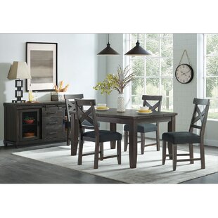 VILO HOME INC. Charms 5 - Piece Extendable Pine Solid Wood Dining Set