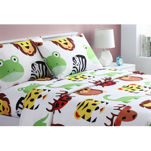 SPIRIT LINEN Microfiber Animal Print Sheet Set