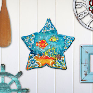 DESIGNOCRACY Sea Star Wooden Door Hanger