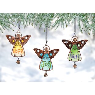 SUNSET VISTA DESIGNS CO. 3 Piece Angel Bouncy Hanging Figurine Ornament Set