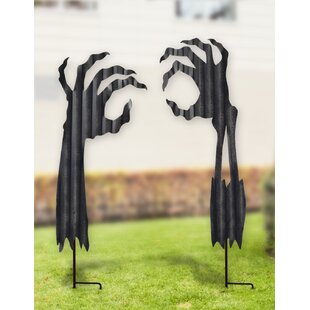 SUNSET VISTA DESIGNS CO. 2 Piece Zombie Hands Garden Stake Set