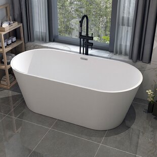 TOBBI_TOYS 60'' x 32'' Alcove/Tile In Soaking Acrylic Bathtub