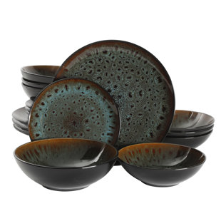 Gibson Elite Kyoto 16 Piece Dinnerware Set, Service for 4