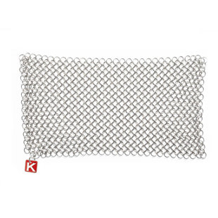 KNAPP MADE 4" Chainmail Cast Iron Cleaner Stainless Steel Grill Scrubber