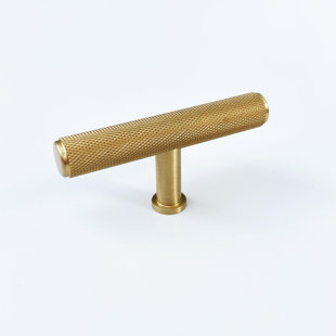 FORGE HARDWARE STUDIO Knurled 2-3/4" T-Knob in Satin Brass