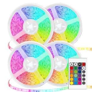 WBM Smart LED Strip Light, 5050 RGB Color Changing, RF Control for Home, Kitchen (Set of 4) (Set of 4)