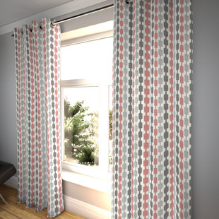 MCALISTERTEXTILES Geometric Room Darkening Curtain Panels (Set of 2)