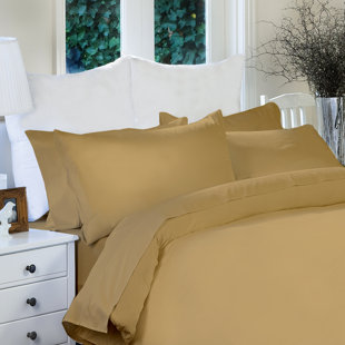 CATHAY HOME, INC Ultra-Brushed Sheet Set in Camel