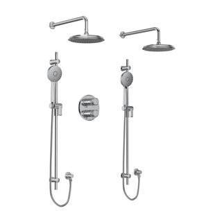 RIOBEL Momenti 3/4" Thermostatic & Pressure Balance Shower System with up to 6 Shared Functions featuring RioWise Valve Technology