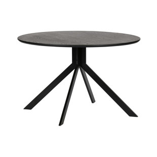 WOOOD Bruno Round Metal Base Dining Table