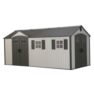 Lifetime 17.5 Ft. x 8 Ft. High-Density Polyethylene (Plastic) Outdoor Storage Shed with Steel-Reinforced Construction