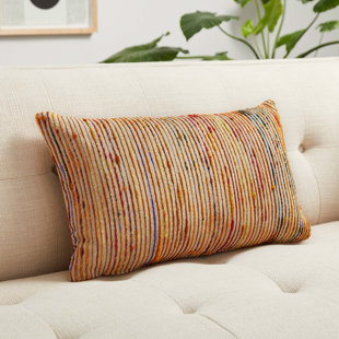 LOLOI RUGS Striped Silk Pillow Cover
