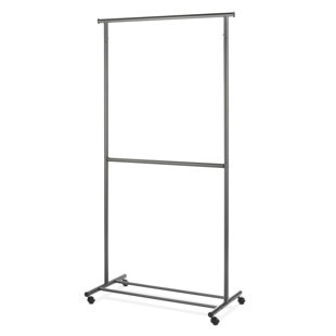 REBRILLIANT Mcmath 36'' Metal Rolling Clothing Rack